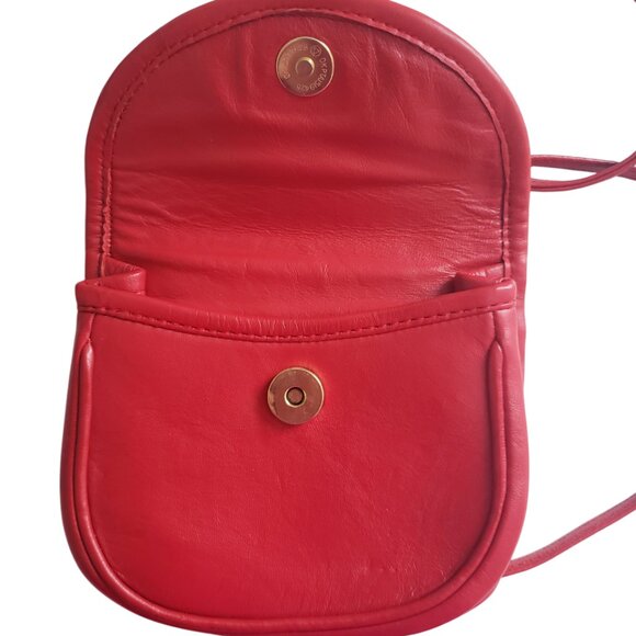 Rodeo Drive Red Leather Mini Purse Cross Body Bag With Belt Loop BOMcrewmall - Picture 3 of 6